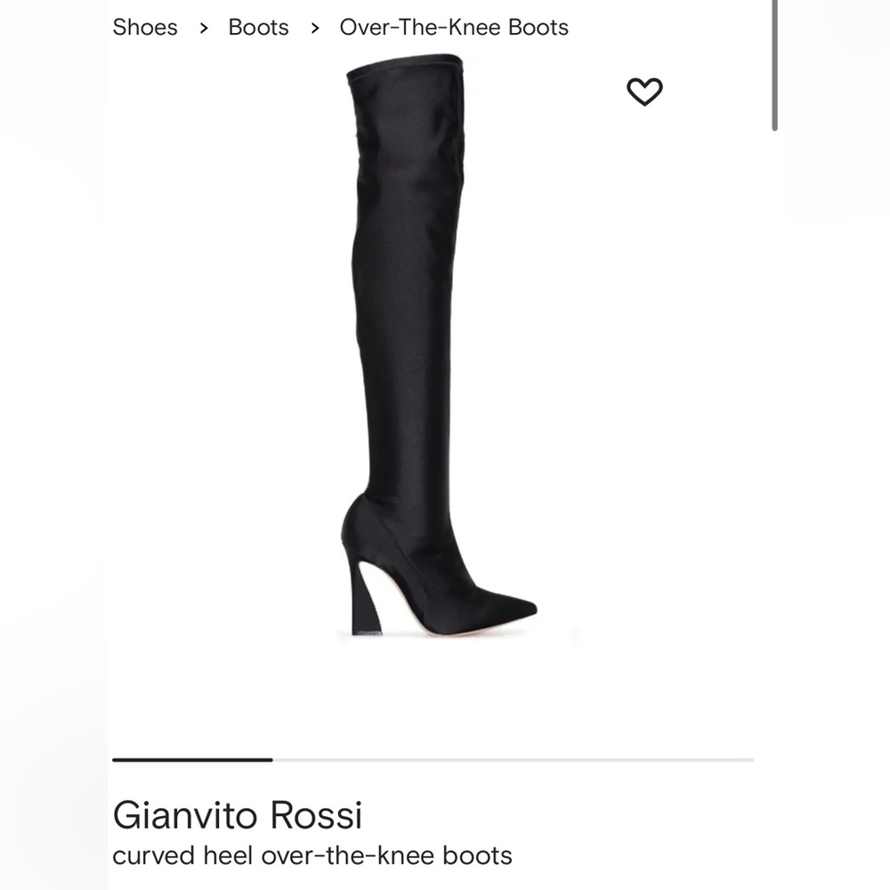 Gianvito Rossi Curved Heel Over the Knee Boots - size 40 excellent condition